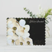 マグノリア結婚式招待状オンアイスアールデコフレーム 招待状 (スタンド正面)