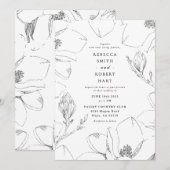 マグノリア結婚式招待状01 招待状 (正面/裏面)