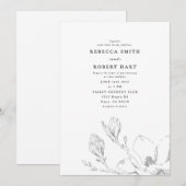 マグノリア結婚式招待状02 招待状 (正面/裏面)