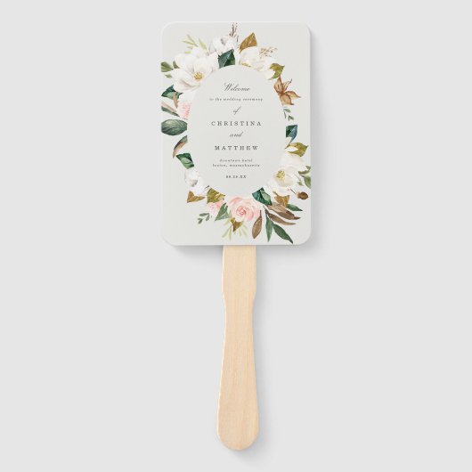 マグノリア結婚式 プログラムファン ハンドファン (正面)