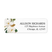 マグノリア緑の白クリームフローラ水色 ラベル (正面)