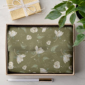 マグノリア花と葉植物学自然 薄葉紙 (ギフト)