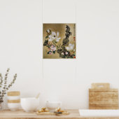 マグノリア花と蝶の明王朝 ポスター (キッチン)