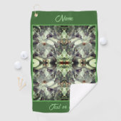 マグノリア花の抽象芸術 ゴルフタオル (インサイチュ)