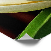 マグノリア花クローズアップ ポスター (角)