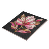 マグノリア花モザイクセラミックタイル タイル (側面)