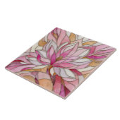 マグノリア花モザイクセラミックタイル タイル (側面)