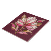 マグノリア花モザイクセラミックタイル タイル (側面)