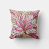 マグノリア花モザイク クッション (正面)