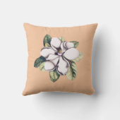 マグノリア花モノグラム名 クッション (裏面)
