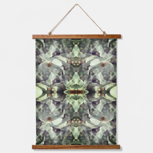 マグノリア花咲き増えた抽象芸術 吊り下げ型タペストリー (正面)