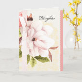 マグノリア花母の娘のデイカード カード (黄色い花)