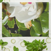 マグノリア花 キッチンタオル (折り畳み)