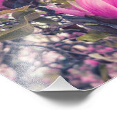 マグノリア花 フォトプリント            (角)