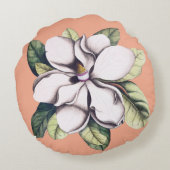 マグノリア花 ラウンドクッション (裏面)