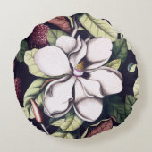 マグノリア花 ラウンドクッション (裏面)