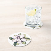 マグノリア花 ラウンドペーパーコースター (インサイチュ)