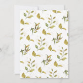 マグノリア花 |紫エレガントフローラ緑 セーブザデート (裏面)