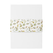 マグノリア花 |紫エレガントフローラ緑 招待状ベリーバンド (裏面例)