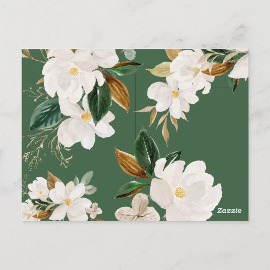 マグノリア葬儀ありがとう悔やみや弔慰 ポストカード (裏面)