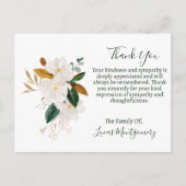 マグノリア葬儀ありがとう悔やみや弔慰 ポストカード (正面)