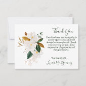 マグノリア葬儀写真ありがとう悔やみや弔慰 ノートカード (正面)