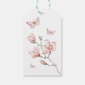 マグノリア赤面ピンクバタフライベビーシャワー特典 ギフトタグ (裏面)