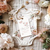 マグノリア赤面ピンクバタフライベビーシャワー特典 ギフトタグ