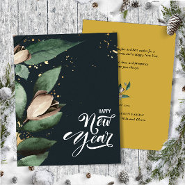 マグノリア金ゴールド紙吹雪 |ハッピーニューイヤーフラット シーズンカード