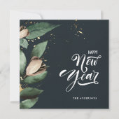 マグノリア金ゴールド紙吹雪 | Happy New Year Square シーズンカード (正面)