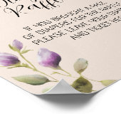 マグノリア開花テーマベビーおむつラッフルサイン ポスター (角)