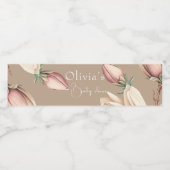 マグノリア開花ベビーシャワー ペットボトルラベル (シングルラベル)