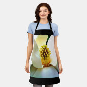 マグノリア開花マクロ エプロン (着用した状態)