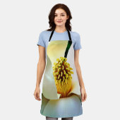 マグノリア開花マクロ エプロン (着用した状態)