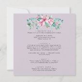 マグノリア開花 | All in one Botanical 結婚's 招待状 (裏面)