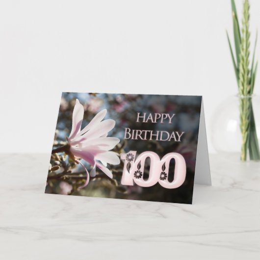 マグノリア100誕生日 カード (正面)