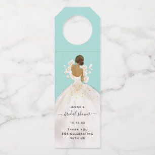 マグノリア イラスト ブライド ブライズシャワー ボトル ハ ボトルネックタグ