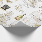 マグノリア ウェディング ブライダル シャワー ギフト ラッピングペーパー (角)