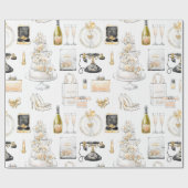 マグノリア ウェディング ブライダル シャワー ギフト ラッピングペーパー (フラット)