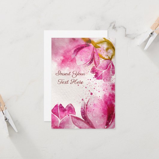 マグノリア・ウォーターカラー カード (正面/裏面インサイチュ)