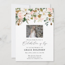 マグノリア&コットンお祝いオブライフ招待状 招待状