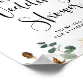 マグノリア&コットンガーランド ウェディングシャワー ウェルカム ポスター (角)