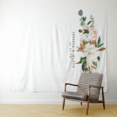 マグノリア コットン バックドロップ フォトブース タペストリー (インサイチュ(横))