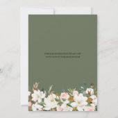 マグノリア コットン フラワーリーフ ゴールド ジオメトリック フォト セーブザデート (裏面)