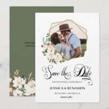 マグノリア コットン フラワーリーフ ゴールド ジオメトリック フォト