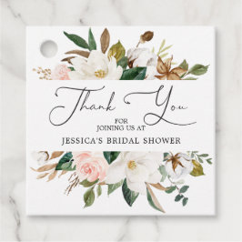 マグノリア コットン ブライダル シャワー 感謝祭 贈り物タグ フェイバータグ