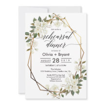 マグノリア ゴールド ジオメトリック フレーム リハーサル ディナー