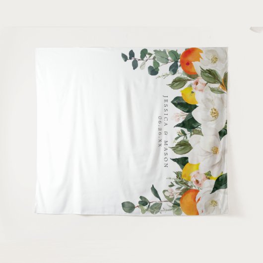 マグノリア シトラス バックドロップ フォトブース タペストリー (正面(横))