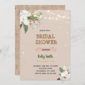 マグノリア テーマのシャワー招待状 招待状 (正面/裏面)