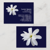 マグノリア – ネイビーブルー 名刺 (正面/裏面)